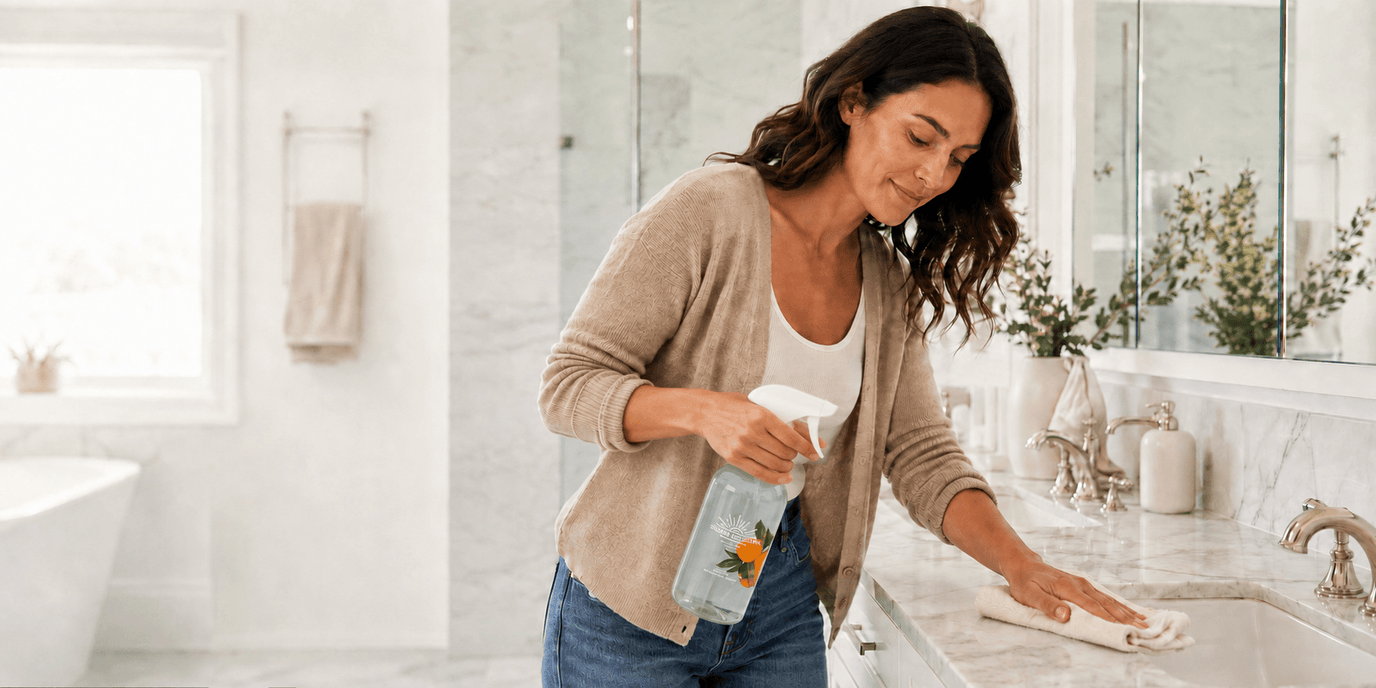 How to Clean Your Bathroom in 10 Minutes, Naturally - Seaside Naturals Inc.