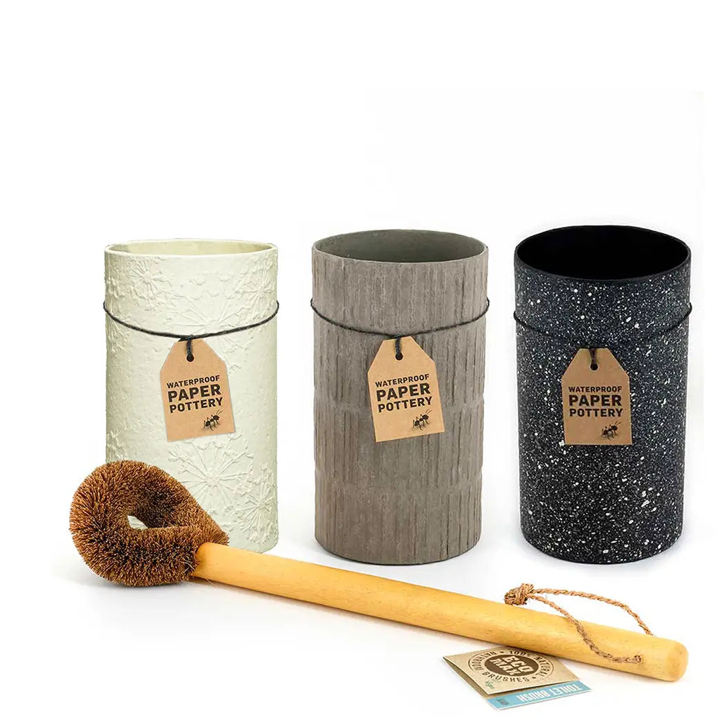 Natural Toilet Brush & Holders - 100% Plastic Free - Premium Accessories from Other - Just $27.95! Shop now at Seaside Naturals